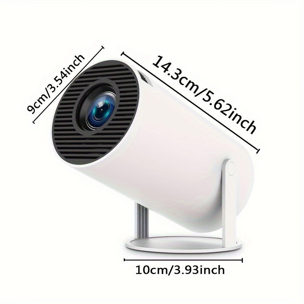 HY300 Pro Projector Andro 11.0 4K Ultra Clear, Portable 200ANSI Wireless Home Cinema, 180° Projection, Multi-angle Adjustment.