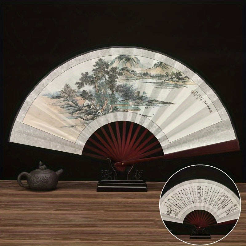 Stylish Chinese Traditional Folding Fan - Made of Bamboo, Ideal for Cooling in Summer & Photography, Perfect Chinese Style Photo Prop