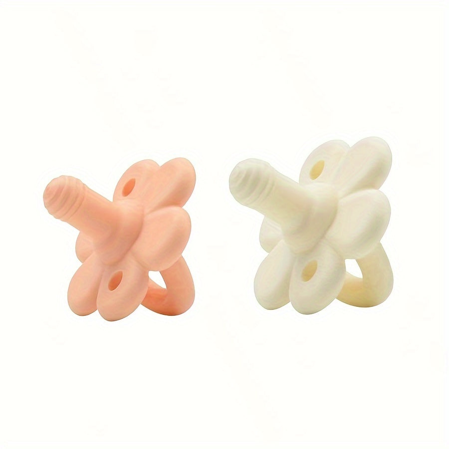 Pair of Silicone Children's Comforting Toys from COZYPANDA - Foldable and Gentle, Featuring Air Holes for Simple Cleaning, Ideal for Teething