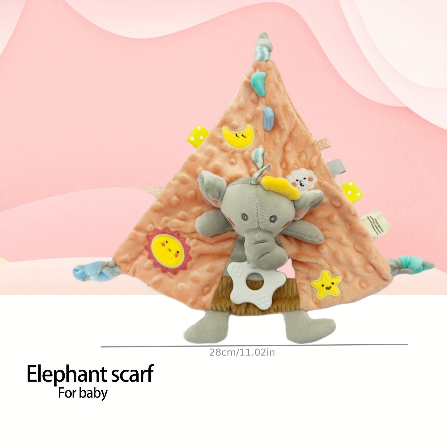 Adorable set including an Elephant, Lion, and Rabbit baby beanie, triangle towel, newborn beanie, soft toy blanket - perfect for birthdays, holidays, Christmas, Halloween, or New Year's gifts!