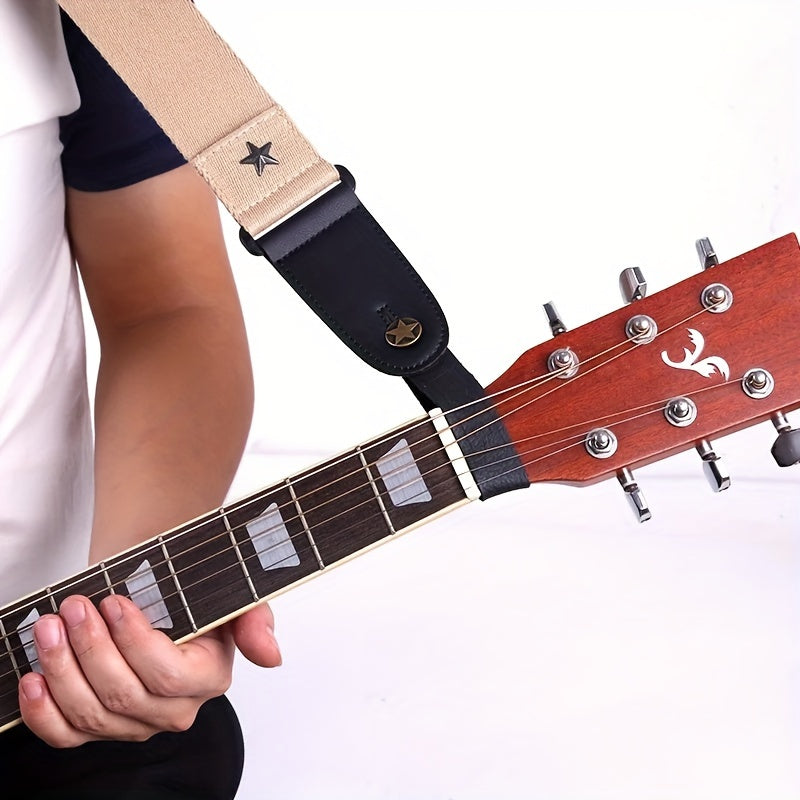 Removable steel-string guitar headband for acoustic, bass, and electric guitars.