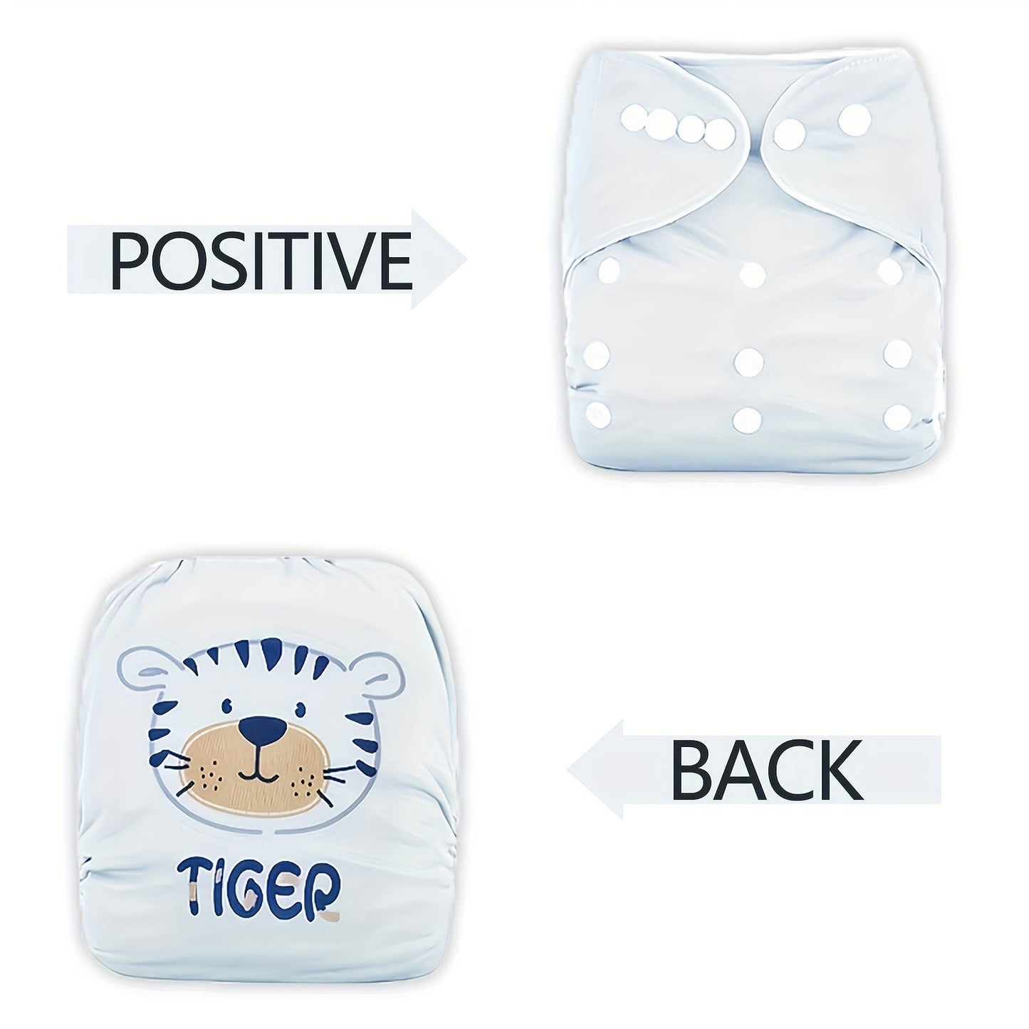 Reusable training pants for babies and toddlers aged 0-3 years come in a 2-pack set. These polyester cloth diapers feature adjustable snaps and are the ideal holiday gift. Choose from unisex designs including Penguin, Tiger, Prince, and Dreamer.