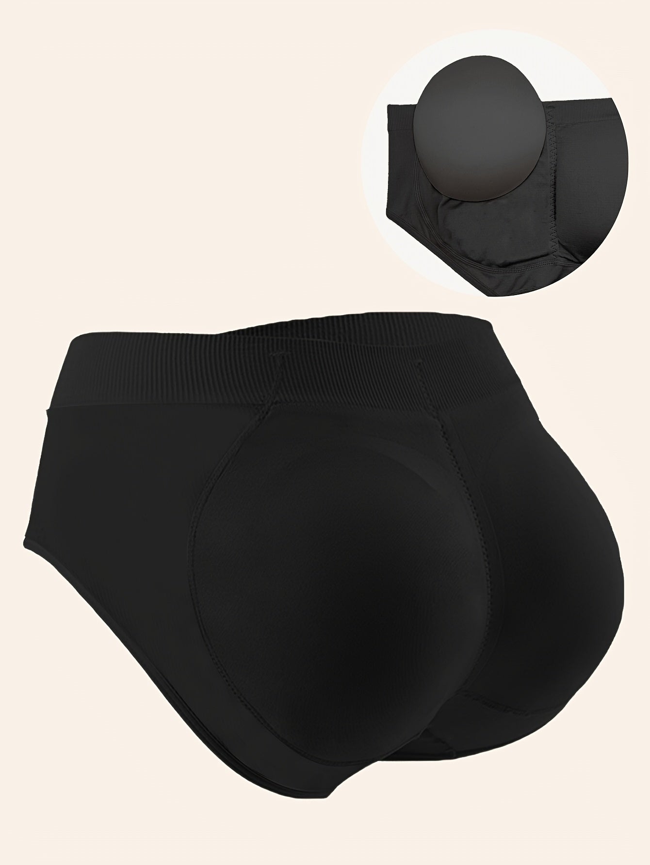 Padded shaping panties with tummy control and butt lifting features for women's underwear and shapewear.