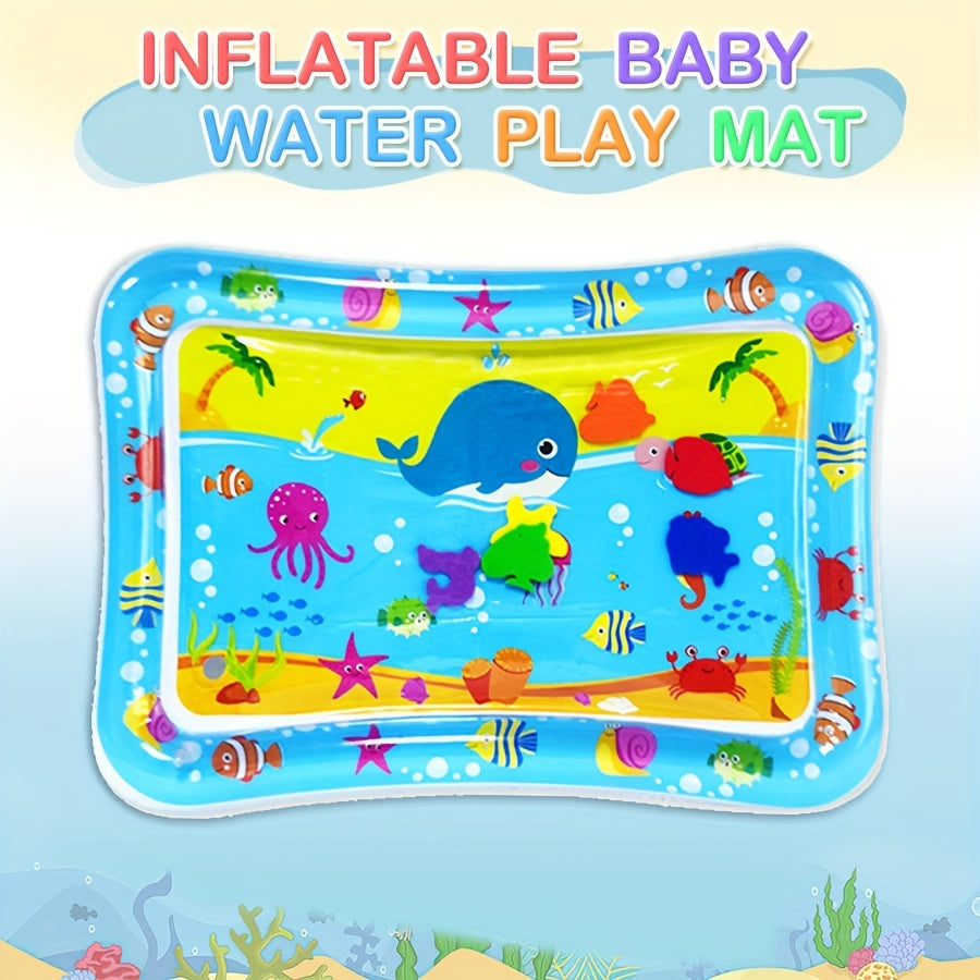 Baby Inflatable Water Mat for Tummy Time Play, Perfect Gift for Infants - Activity Center for Christmas, Halloween, or Thanksgiving Day