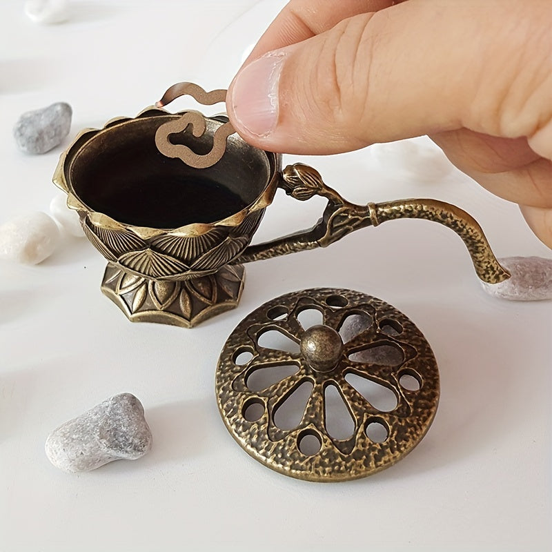 Small handheld Lotus Incense Burner for household decoration.