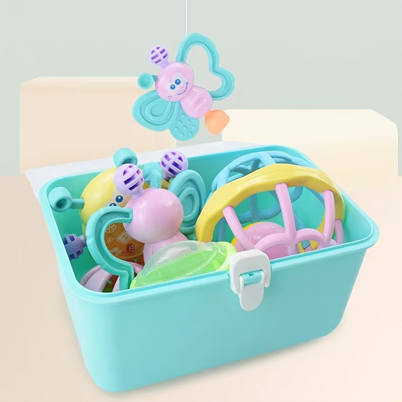 Cute Neonatal Bell Suit Gift Box for Babies - Includes Toys for Teething!