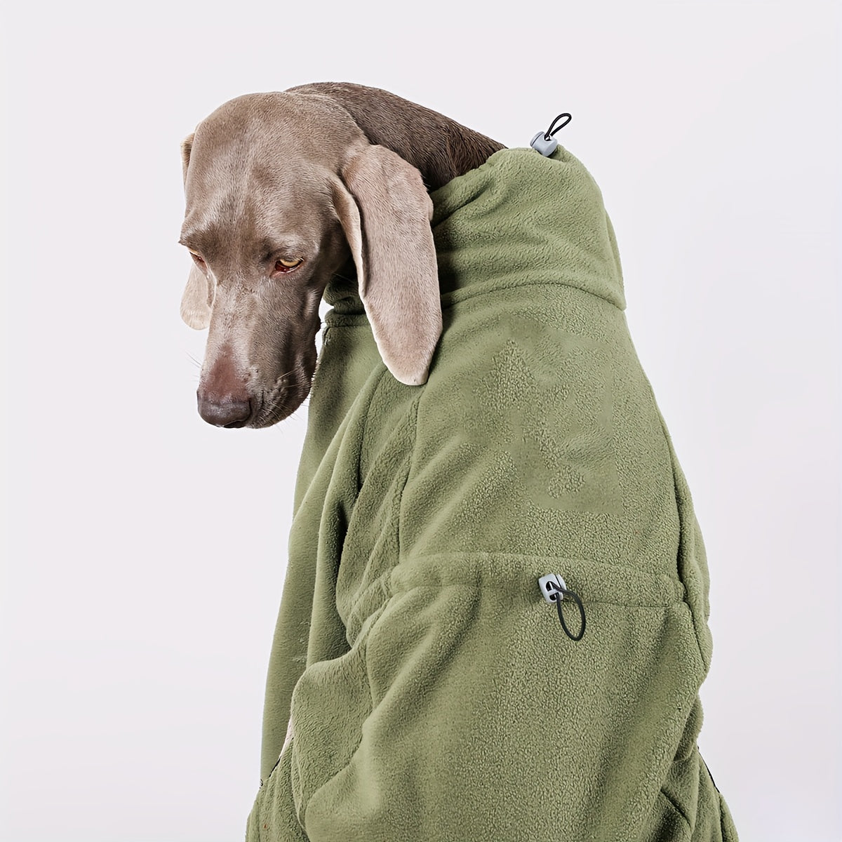 Warm fleece sweater for large dogs, hand-washable, ideal for Golden Retrievers & Labradors.