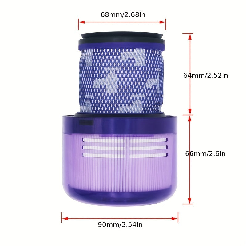 Spare parts for Dyson V11 Torque Drive, V11 Animal, and V15 Detect vacuum cleaners including a HEPA post filter and vacuum filters.