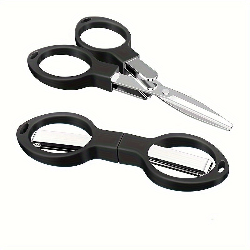 Stainless Steel Folding Scissors: Compact, Versatile, and Portable for Travel and Daily Use.