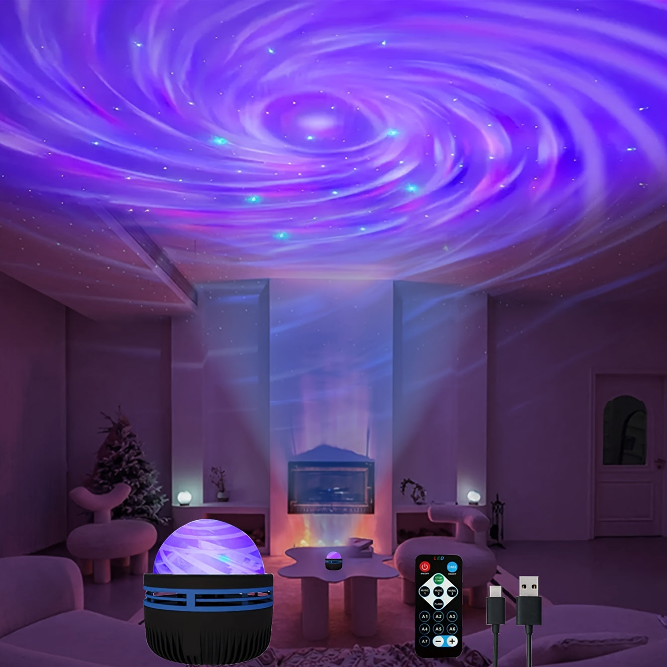 Transform your space with the enchanting Magical Starry Sky LED Projector. Perfect for creating an ambient bedroom decor, setting a romantic mood for Valentine's Day, adding a festive touch to your Christmas decorations, enhancing the atmosphere at a