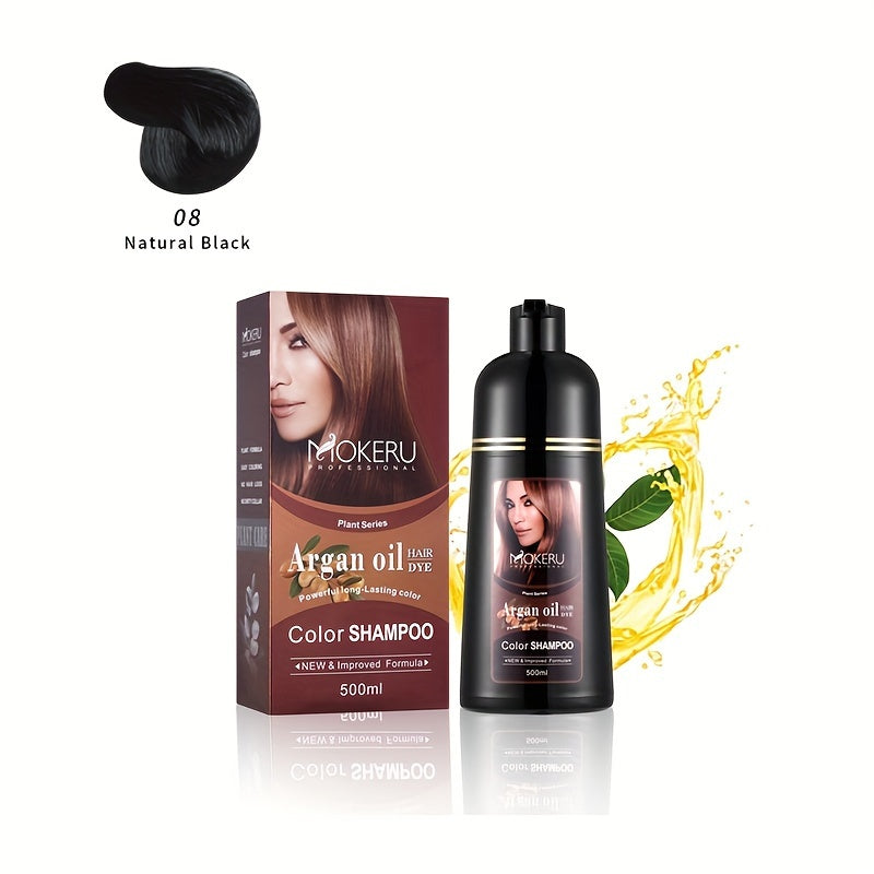 3-in-1 Argan Oil Hair Dye for Easy Gray Coverage at Home-great for Men and Women