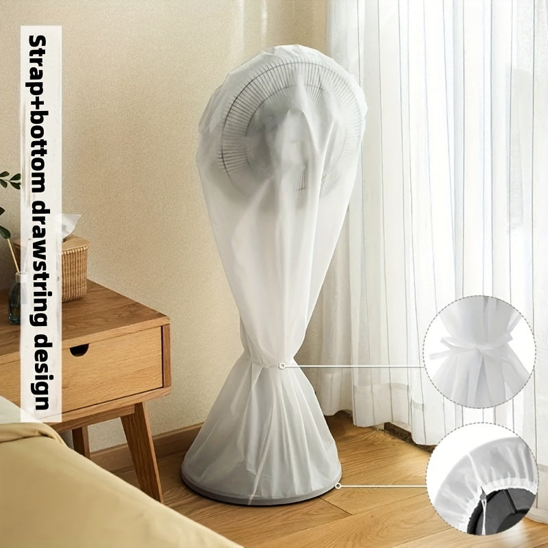 Protect your children with the Youngsters Safety Fan Cover - Prevent Pinching and Dust Build-Up, Suitable for Desktop and Wall Fans, Adds a Stylish Touch to Your Space, Made of Durable Polyester Mesh in White - Perfect for Both Home and Business Settings.