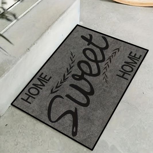 Introducing the Welcome Home Non-Slip Door Mat - Easily Washable, Ideal for Both Indoor and Outdoor Spaces Including Living Room, Kitchen, Bedroom, and Beyond