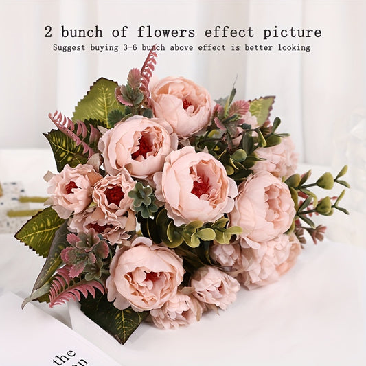 1 pc Artificial Peony Bouquet - Ideal for DIY projects, weddings, and decoration both indoors and outdoors!