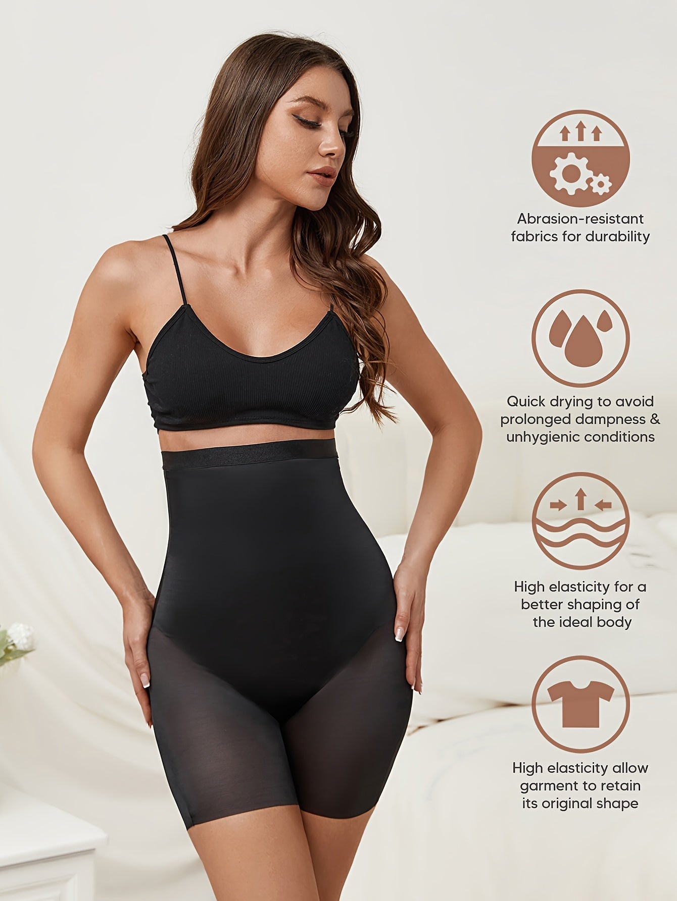 Elastic waist trainer with chest and tummy support, lifts butt.