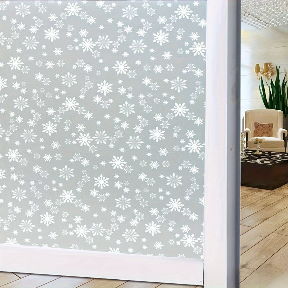 PVC Window Privacy Film in Glam Style – Easy to Apply Frosted Glass Covering for Home Decor, Blocks UV Rays, Manages Heat – Self-Adhesive for Bedroom, Kitchen, Bathroom Doors and Windows