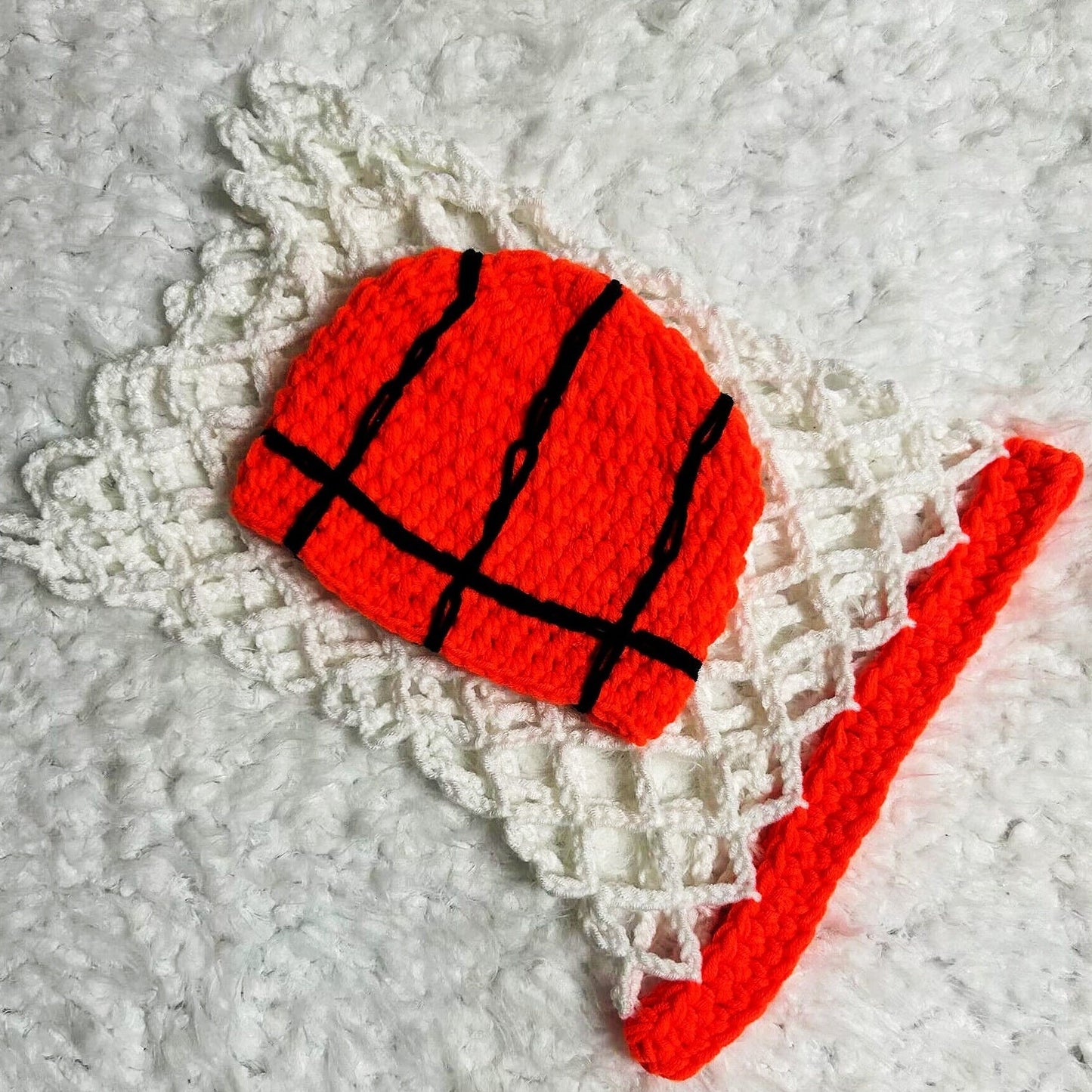 Cute Baby Photography Accessories: Handcrafted Wool Basketball Hat for Newborns & Infants