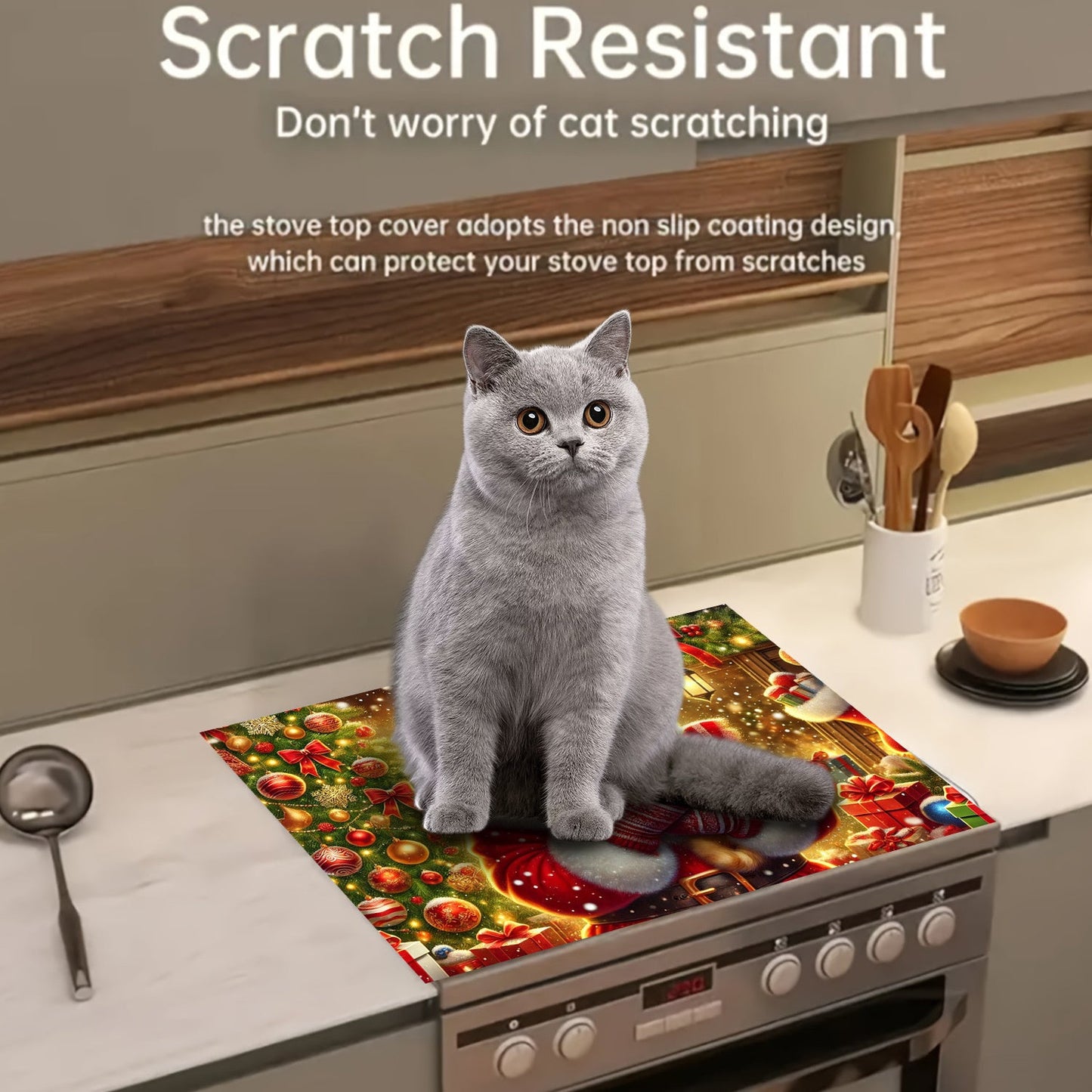 Protect your stove top in style this Christmas with our Festive Santa Claus Stove Top Protector. This non-slip, waterproof, heat-resistant cover is perfect for electric glass stoves, cooktops, washers, dryers, and ironing mats. Easy to clean and no