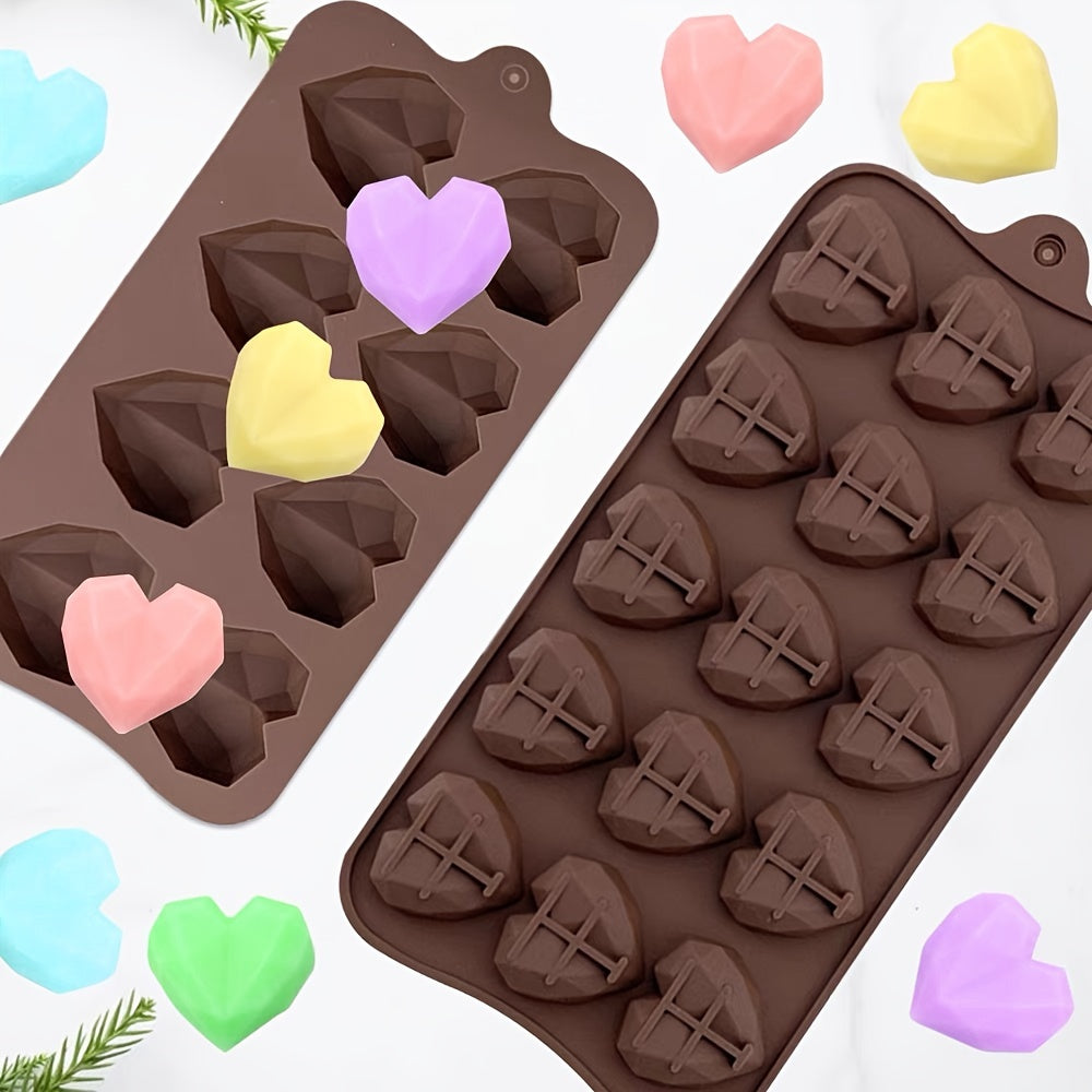 One Love Heart Shaped Chocolate Mold made of 3D Silicone, perfect for Candy, Pudding, and Baking. A versatile Kitchen Accessory and Decor for Valentine's Day.