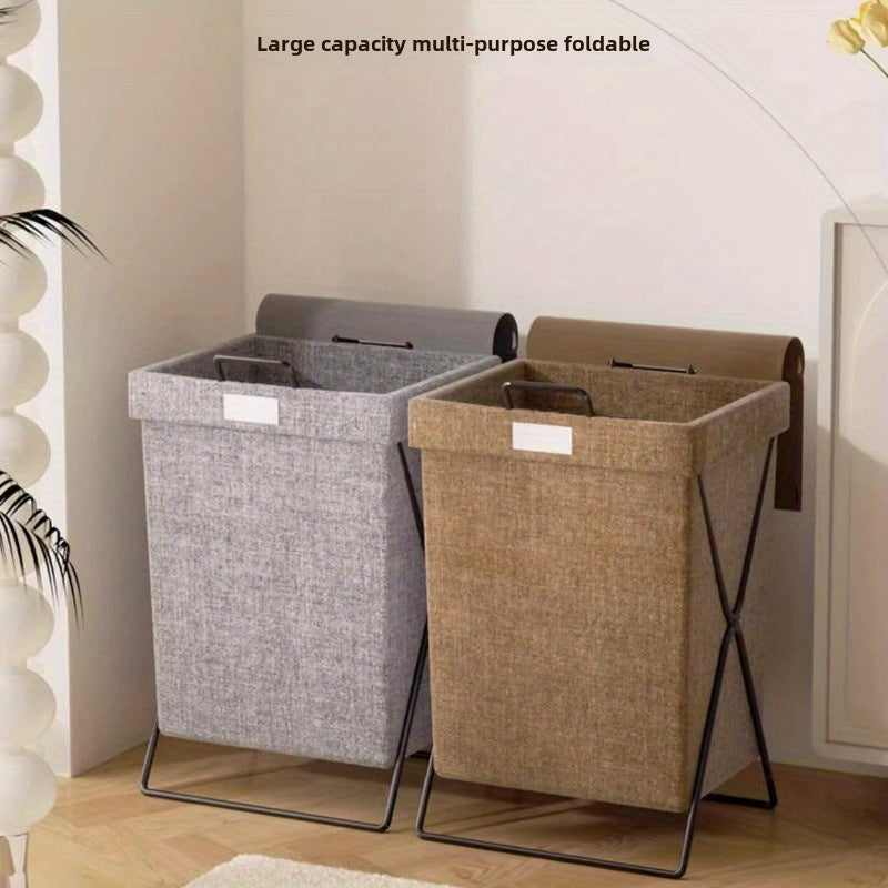 Multi-functional Folding Laundry Hamper - Made with Durable Carbon Steel, Rectangular Hamper for Dirty Clothes in Bathroom and Any Room, Laundry Storage Solution