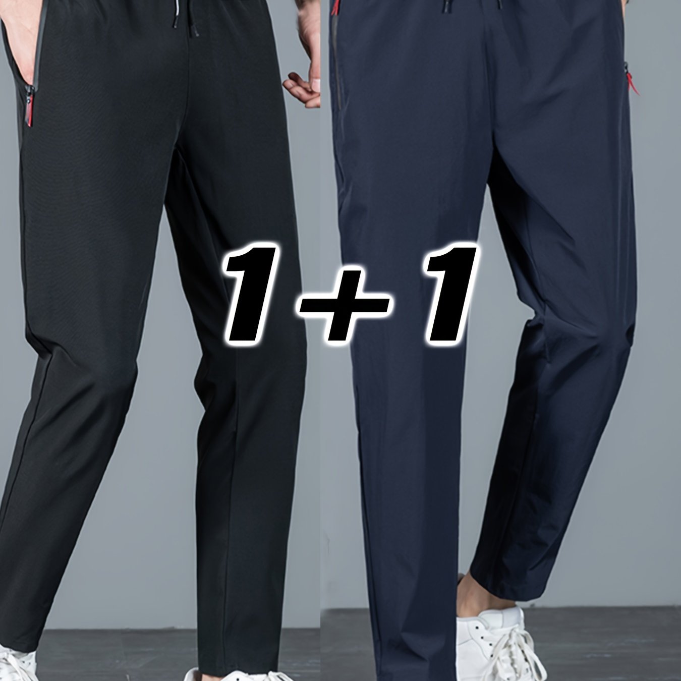 2 Men's Casual Pants - Trendy, Lightweight, Breathable, Quick Dry Sports Pants