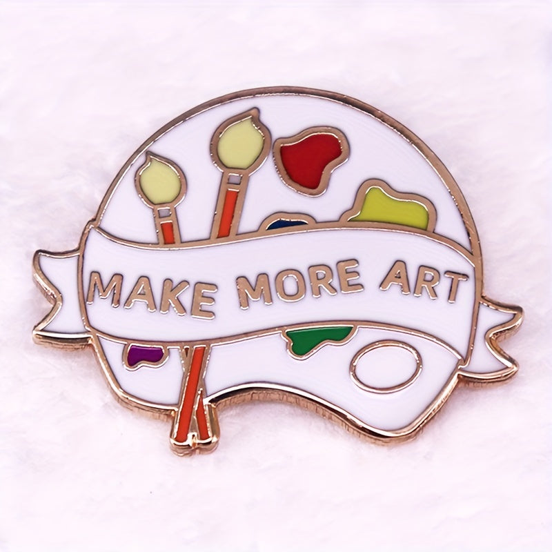 Create More Art with this Artist Palette Enamel Lapel Pin, Adorable UV Plated Zinc Alloy Brooch for Shirts, Hats, Jackets, and Hoodies, Unique Backpack Collar Decoration for Creative DIY Enthusiasts, Perfect for Everyday Wear and Gift-Giving