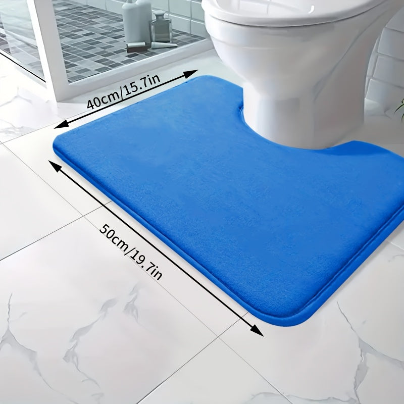 Soft and absorbent bath mat made of high-density 25D sponge, machine washable and non-slip. This premium bath carpet is perfect for tubs and showers, providing comfort and style to your bathroom decor. Constructed from polyester with a lightweight