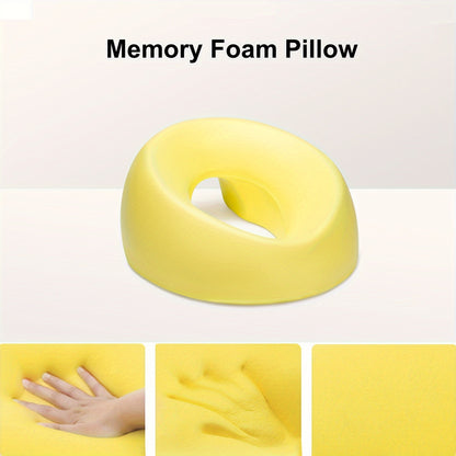 Facial Pillow with Memory Foam and U-Shaped design for Beauty Salons and Spas. Perfect for Skin Care and Relaxation during Massages. Made with Soft Polyester Cover and Polyurethane Fill. Machine Washable with Zipper Closure. Suitable for Adults for