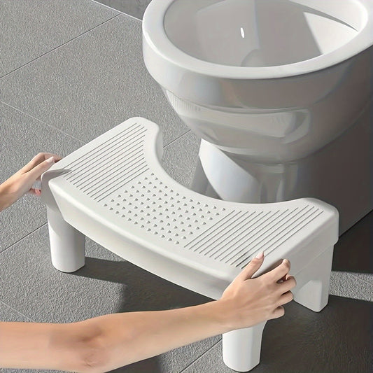 Toilet folding foot stool, anti-slip, portable and easy to clean.