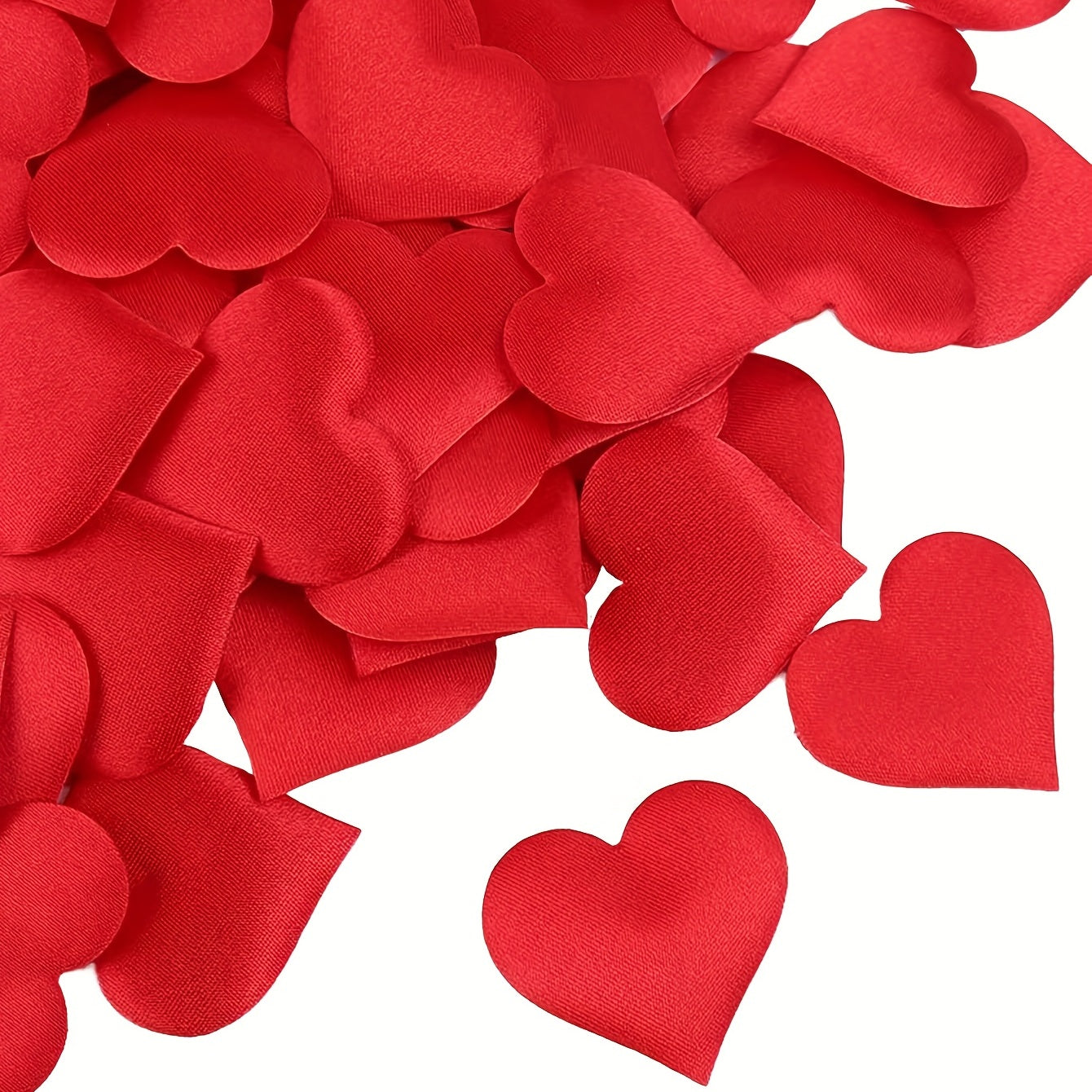 100 pieces of red heart-shaped petal confetti for wedding and Valentine's Day table decoration.