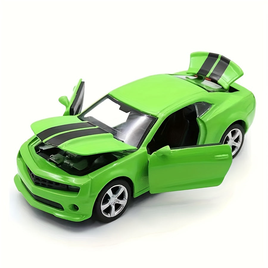 1:32 Scale Alloy Sports Car Model Toy for Kids, featuring a Pull-Back design, four doors, and a Die-Cast construction, ideal as a Birthday gift.