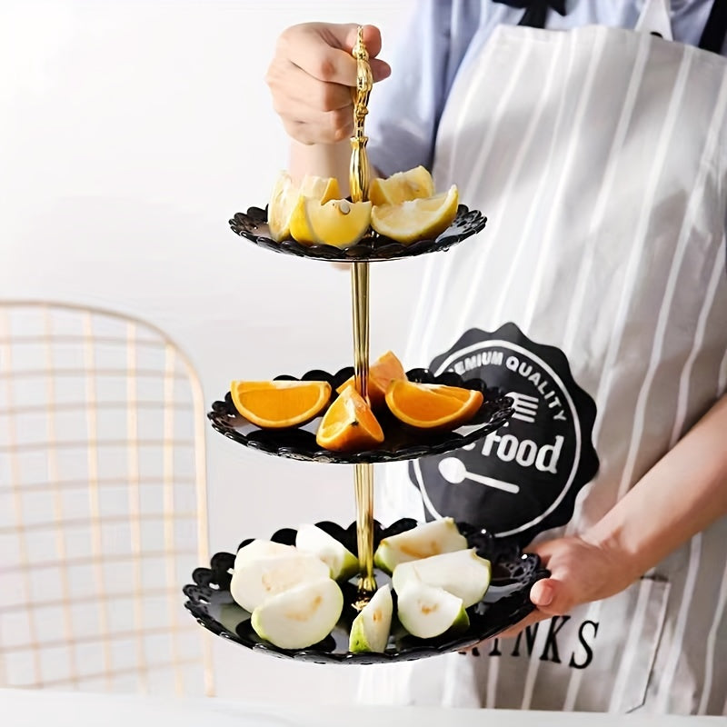 1pc, 3-tier serving stand for cakes, cupcakes, desserts, and table decorations perfect for various occasions like parties and holidays.