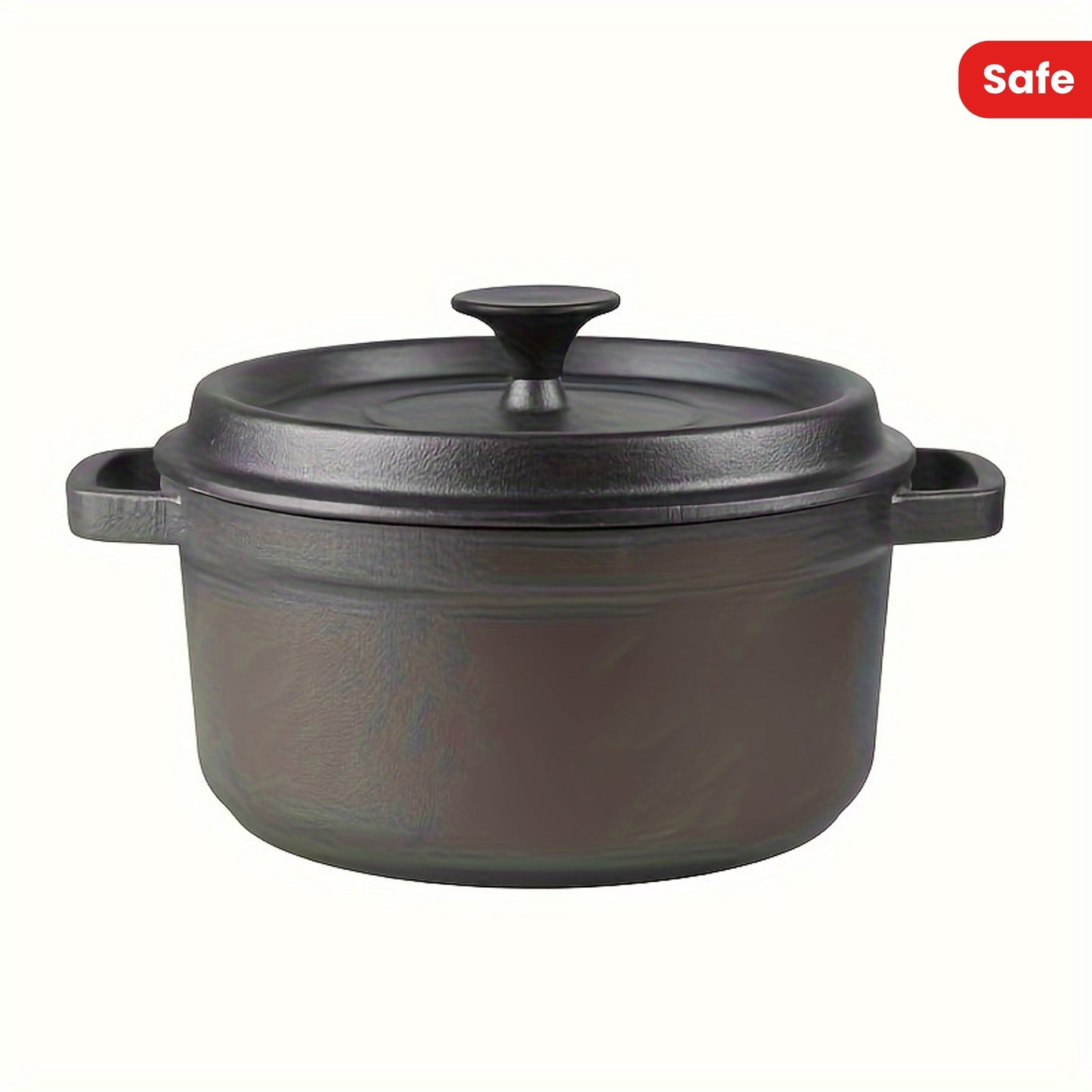 Pre-Seasoned Cast Iron Dutch Oven with Lid - Versatile 2-in-1 Skillet and Stock Pot, Non-Stick, Oven-Safe Cookware for Stewing, Braising, and Frying, Works with Induction Cooktops