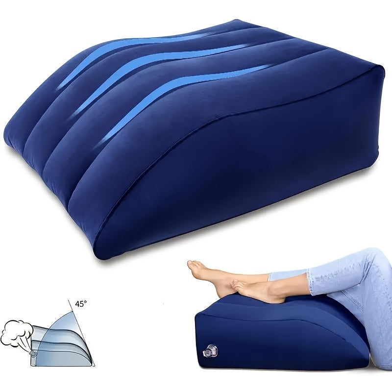 Medium firmness polyester fiber inflatable pregnancy pillows with a multifunctional design. Perfect for providing comfortable support for the back, foot, and legs. This portable body pillow is ideal for use at home, during travel, and for camping. A