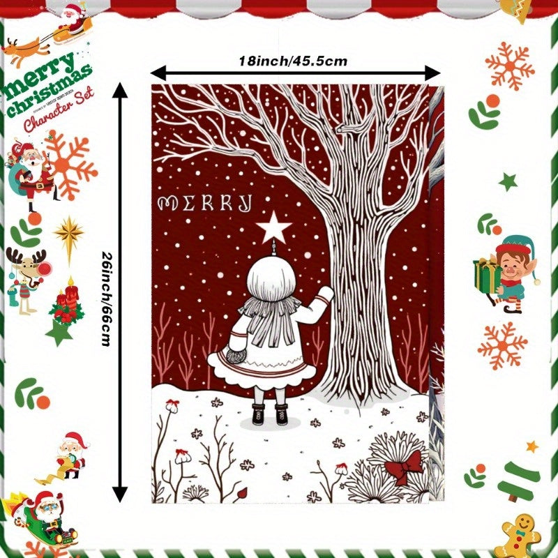 Two pieces of Christmas decorations soft towel, measuring 18 by 66.04 cm each. Perfect for the kitchen, these Christmas towels are soft and Merry Christmas themed. Get yours now!