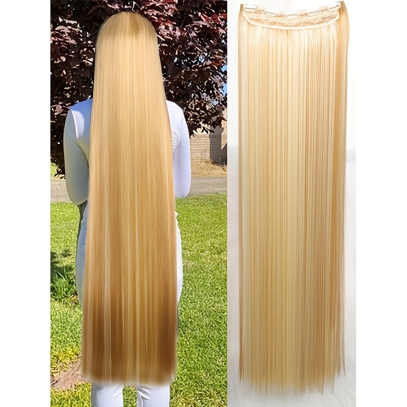 Women's 101.6cm Silky Straight Ponytail Clip-In Hair Extension: Basics Style, Instant Length & Volume for All Hair Types