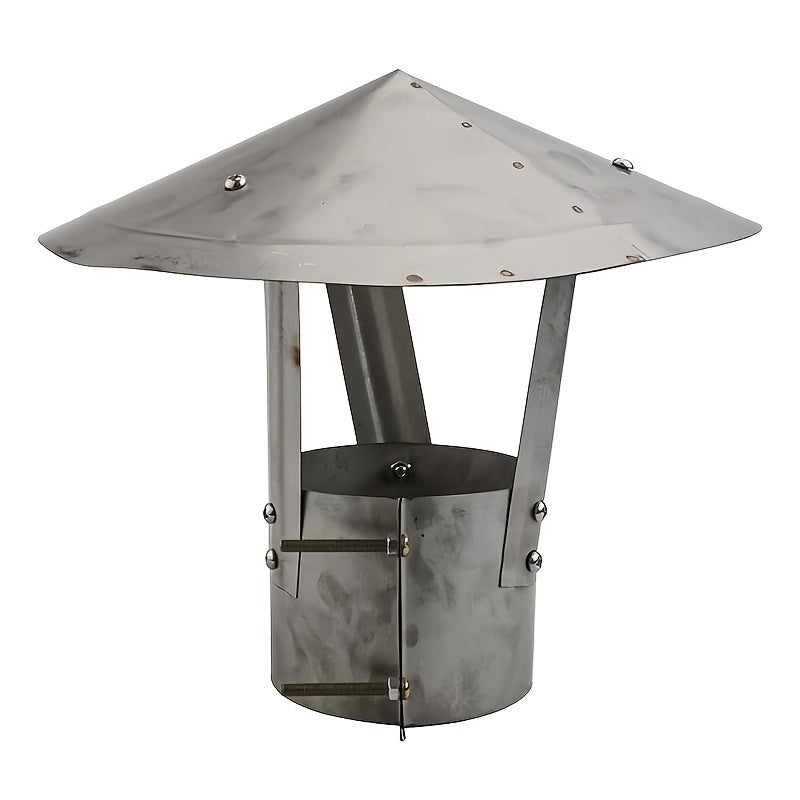 Stainless Steel Chimney Cap in Mushroom Shape for Fireplaces - Made with Durable 304 Metal, Rainproof Cover for Stove Pipe