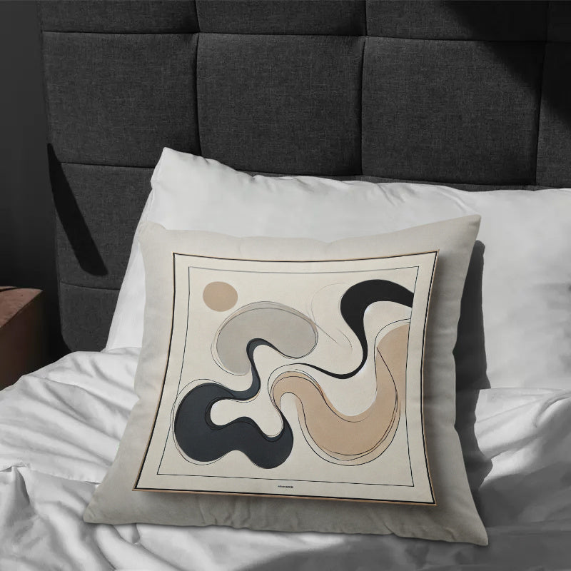 Elevate your decor with this stylish polyester throw pillow cover featuring an abstract wave design. These covers are soft, comfortable, and machine washable, making them perfect for use in your home, hotel, sofa, bedroom, or party decor. Please note