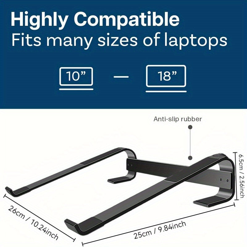 Modern style laptop stand made from durable aluminum alloy, designed for daily office use with built-in cooling features and portability.