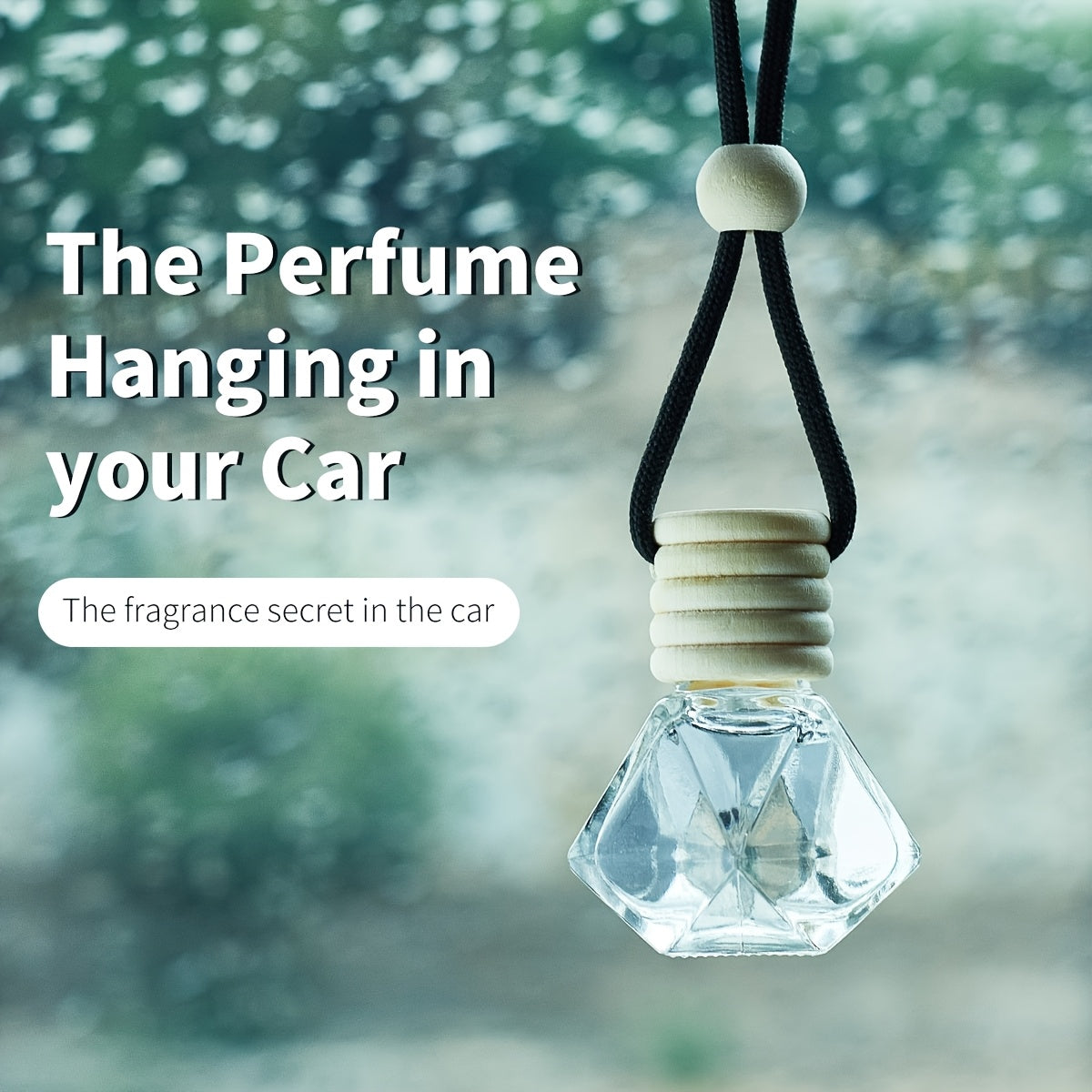 4 Elegant Car Air Fresheners with Essential Oils & Perfume, Long-Lasting Odor Eliminator, Alcohol-Free, Perfect for Vehicle Interior, Champagne & Floral Scents.