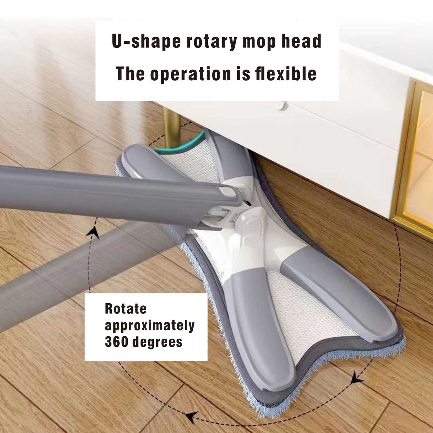 Multi-functional Butterfly Mop - No Hands Needed for Wringing, Easily Clean Both Dry and Wet Surfaces, Great for Cleaning at Home or in the Office, the Perfect Housewarming Present