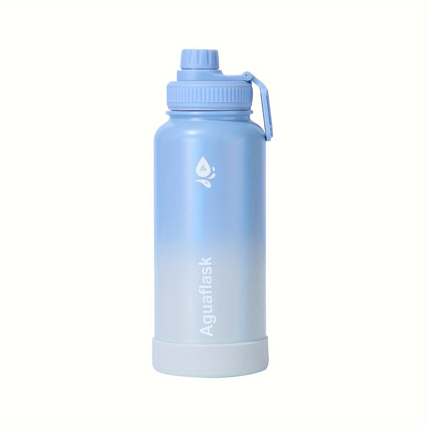 500ml stainless steel water bottle with lid, reusable, hand wash only, vacuum insulated, holiday theme, portable sports flask.