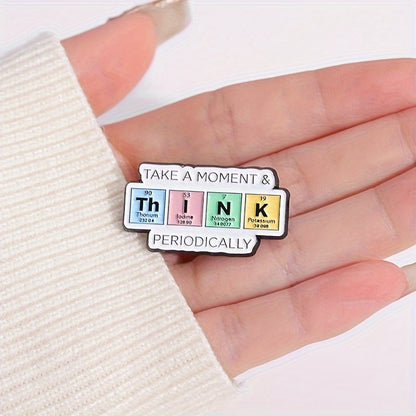 Set of 20 metal brooches featuring chemical elements, made of alloy with painted badges, perfect for those interested in math and science, a unique and exquisite gift.