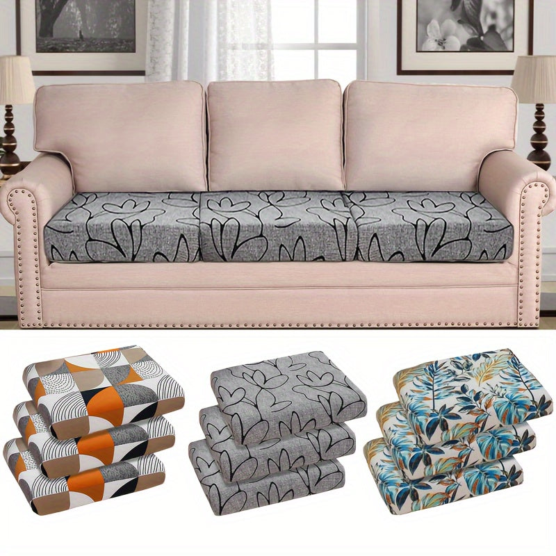 3-piece Milk Stretch Sofa Furniture Protection Cover fits multiple sizes and offers all-season universal dustproof cushioning for living room sofas.