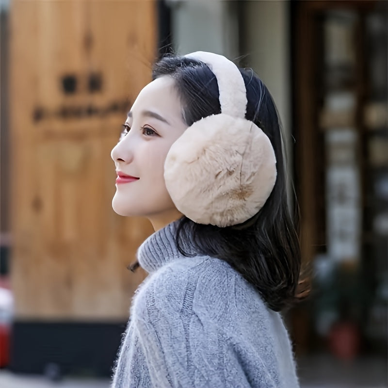 Stay Warm in Style with Velour Winter Earmuffs - Soft and Foldable Ear Warmers for Adults, Hand Washable, Snug Fit for Cold Weather Protection