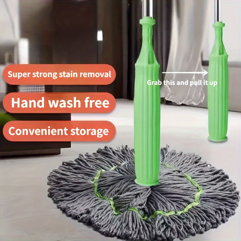 The Swivel Head Spin Mop: A Versatile Cleaning Tool for Wet and Dry Messes - Convenient Hand-Free Design for Kitchen, Bathroom, and Living Room Cleaning