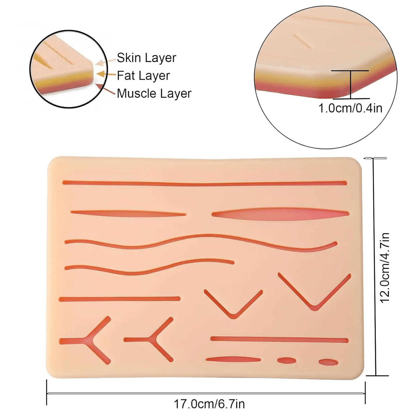 11-piece Silicone Suture Training Set