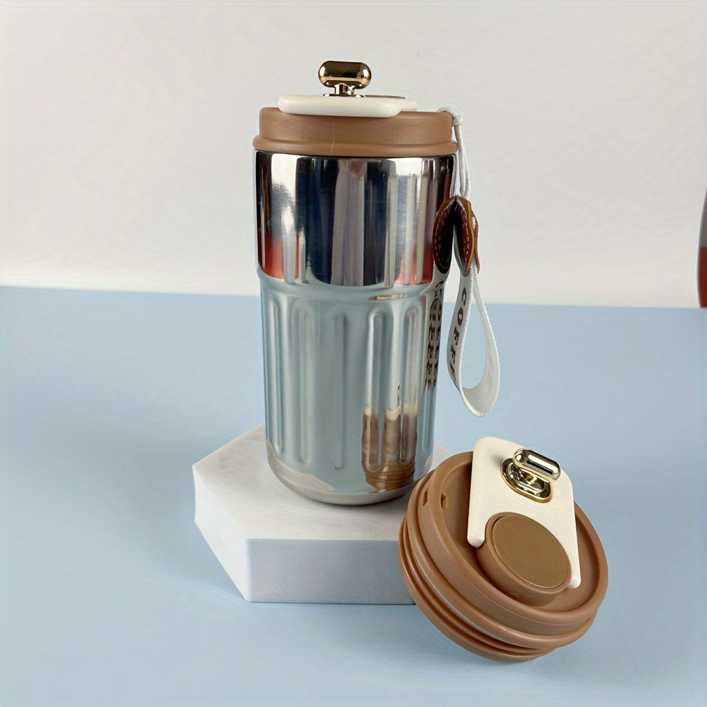 Wholesale double-layer stainless steel vacuum coffee cup, high value, portable for cars.