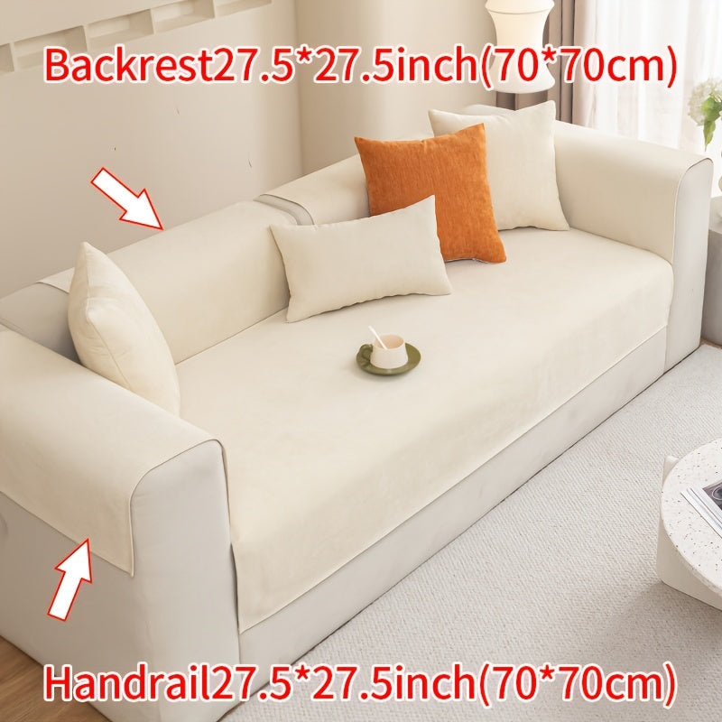 Chenille Sofa Cover suitable for armchairs to 4-seater sofas, pet-friendly, non-slip, machine washable - 1pc.