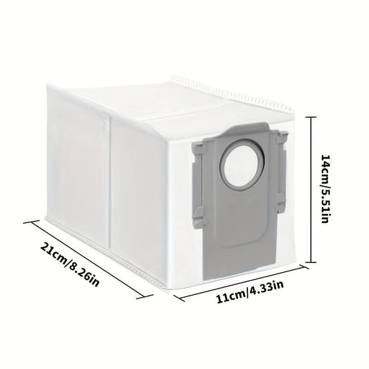 Мешки для пылесоса с большим объемом, одноразовые заменяемые, для ухода за полами в доме и на кухне, совместимые с пылесосом Roborock P10 - 5 упаковок пылесосных мешков для робота-пылесоса Q Revo